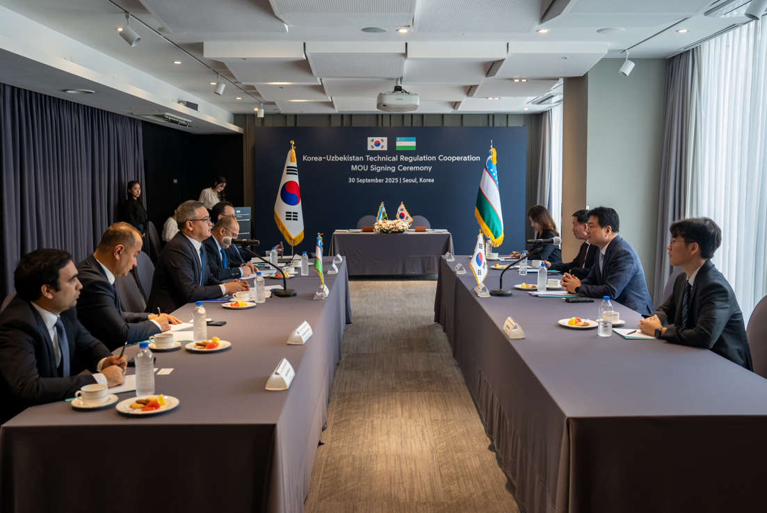 한-우즈벡 기술규제 협력 강화 양해각서(MOU) 체결