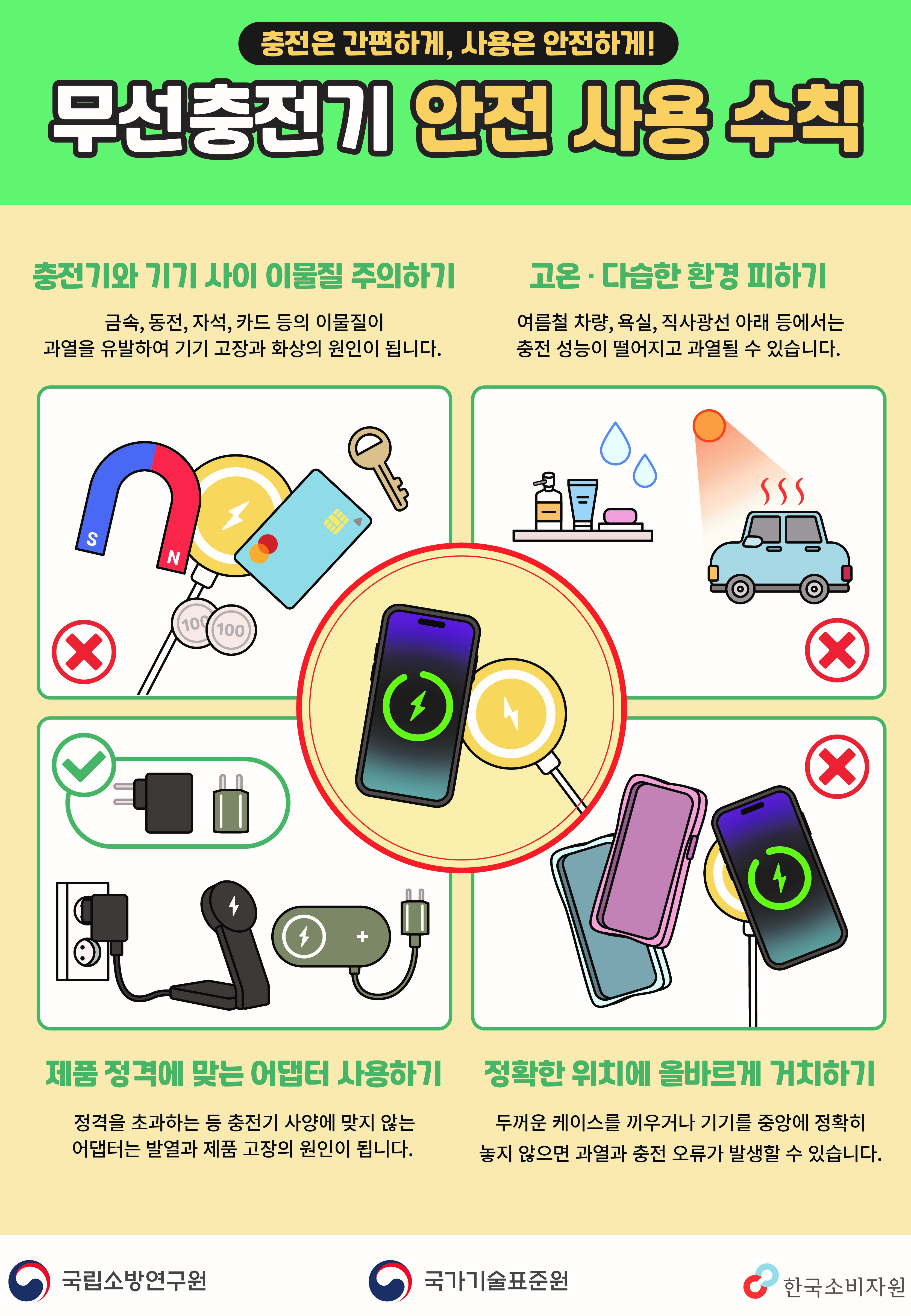 무선충전기 안전사용 캠페인
